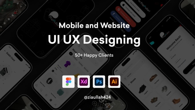 Gig Preview - Create professional uiux design mobile apps and website