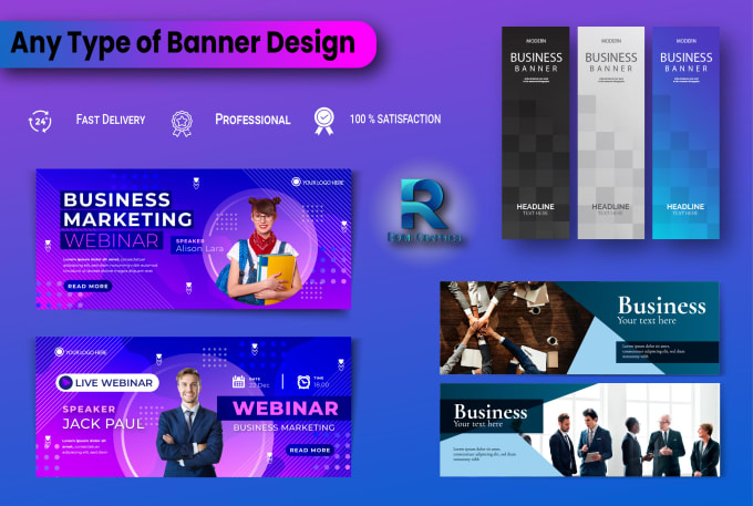 Gig Preview - Design professional web banner, social media banner, billboard and youtube cover