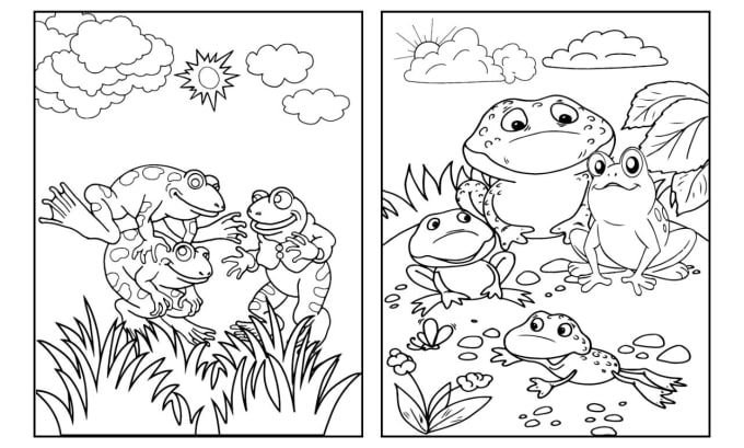 Gig Preview - Draw unique coloring book pages for children