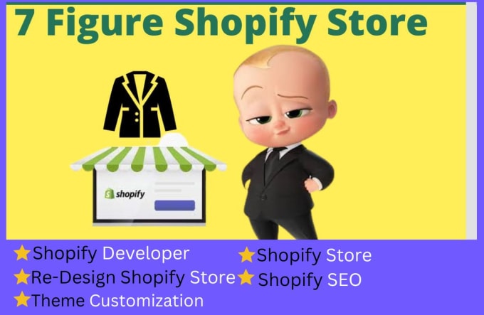 Gig Preview - Design shopify dropshipping store and development