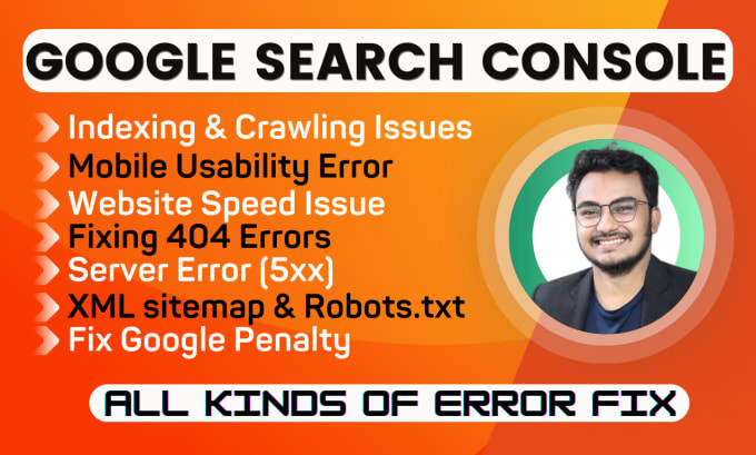 Gig Preview - Solve all types of google search console error