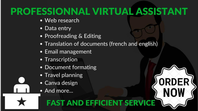 Gig Preview - Be your professional virtual assistant