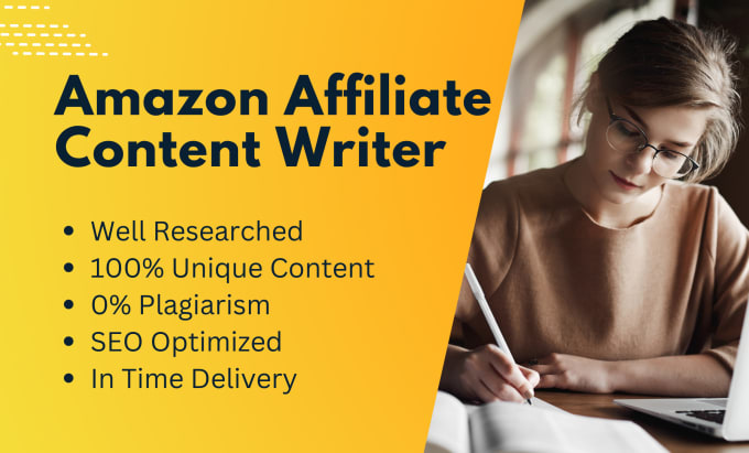 Gig Preview - Write SEO optimized amazon affiliate articles