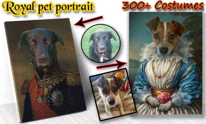 Bestseller - do custom royal pet portrait dog portrait cat portrait