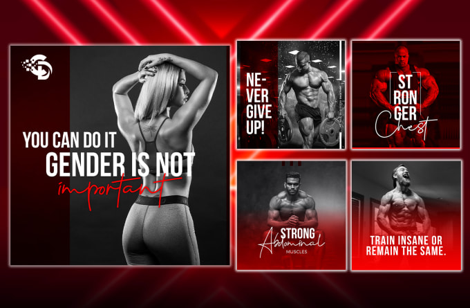 Gig Preview - Design fitness, gym workouts, sports flyers, and posters