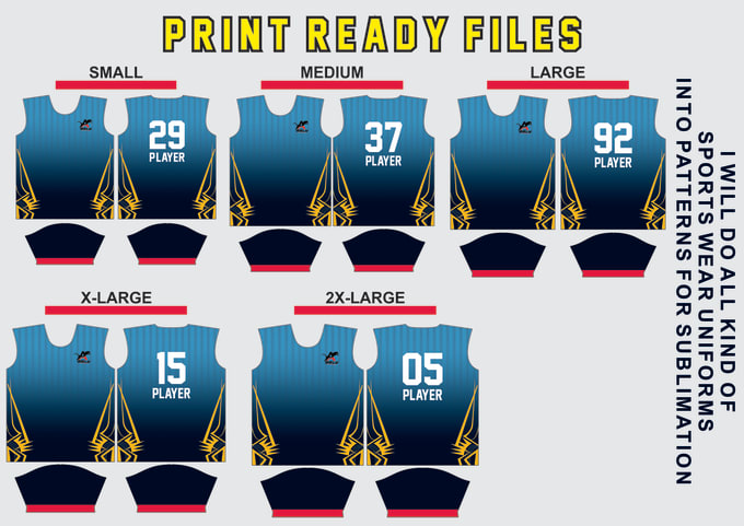 Gig Preview - Layout your jersey designs into patterns for sublimation