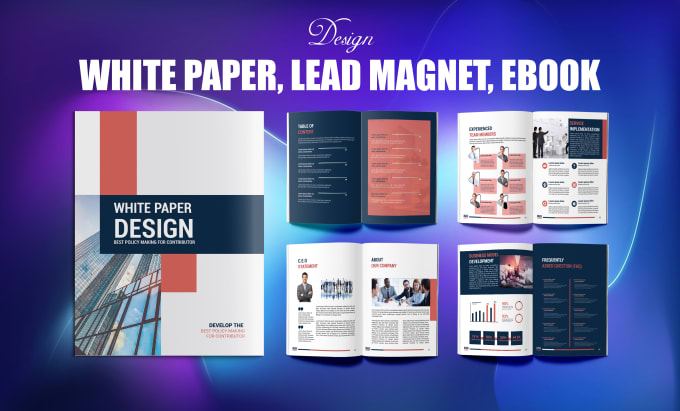 Gig Preview - Do stunning business brochure design, white paper, lead magnet, ebook, pdfs