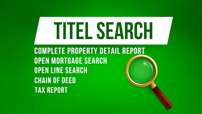 Gig Preview - Provide real estate property title search