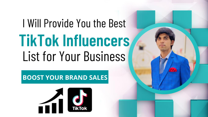 Gig Preview - Provide you best tiktok influencer list for your business