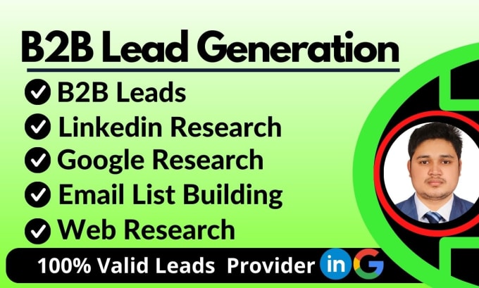 Gig Preview - Perfectly b2b lead generation, linkedin leads, business leads and targeted leads