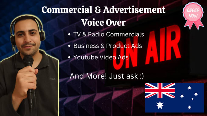 Gig Preview - Be your australian male commercial or ad voice over