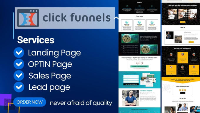 Gig Preview - Build  clickfunnels, systeme io, funnelish landing page