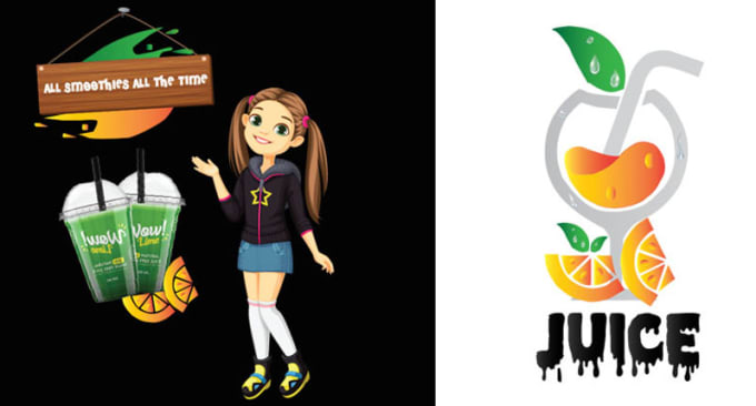 Gig Preview - Creative logo design for juice bar