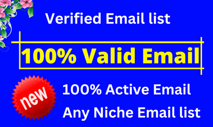 Gig Preview - Collect targeted active and verified niche email list for email marketing