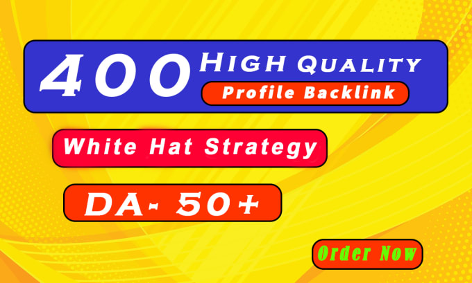 Gig Preview - Build 400 profile backlinks for high da SEO link building