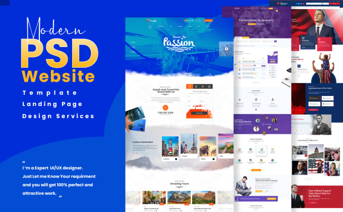 Gig Preview - Create attractive UI for website and landing page design