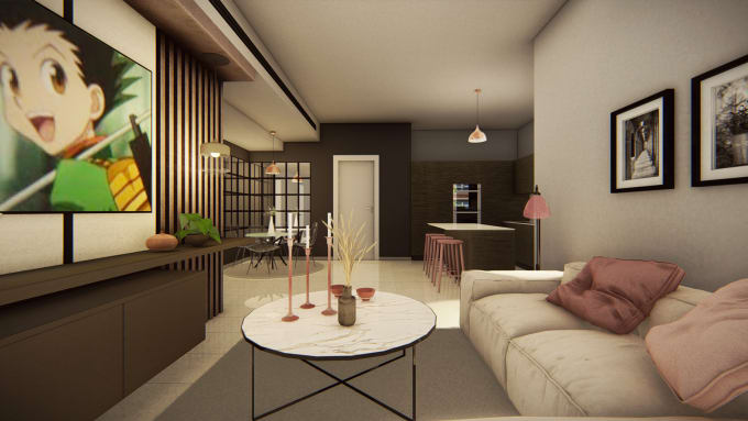 Gig Preview - Render a realistic interior or exterior of your 3d model