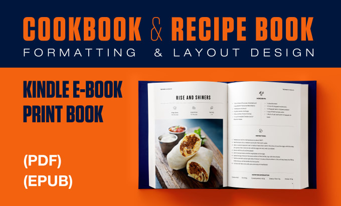 Gig Preview - Do cookbook or recipe book design, kindle ebook formatting