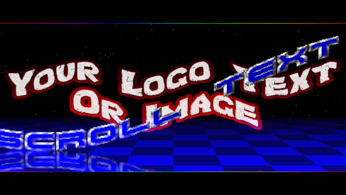 Gig Preview - Make retro 80s demo intro video 4u logo text animation scroll effects music game