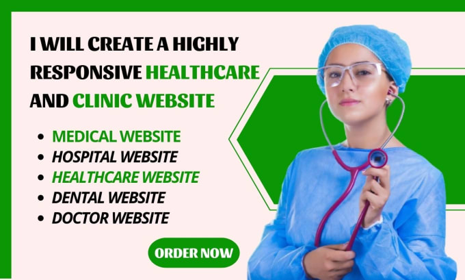 Gig Preview - Design healthcare website, clinic website and medical website