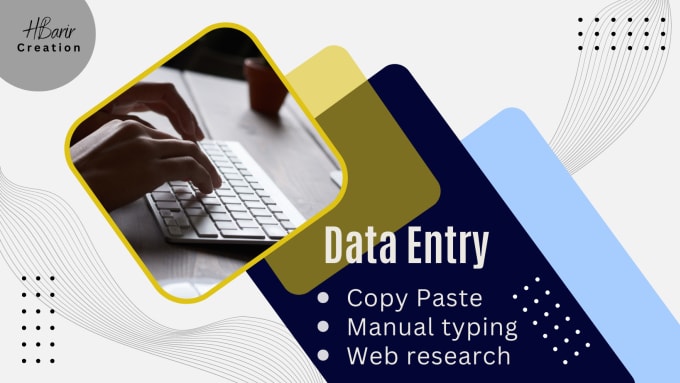 Gig Preview - Do data entry, copy paste, and web research work