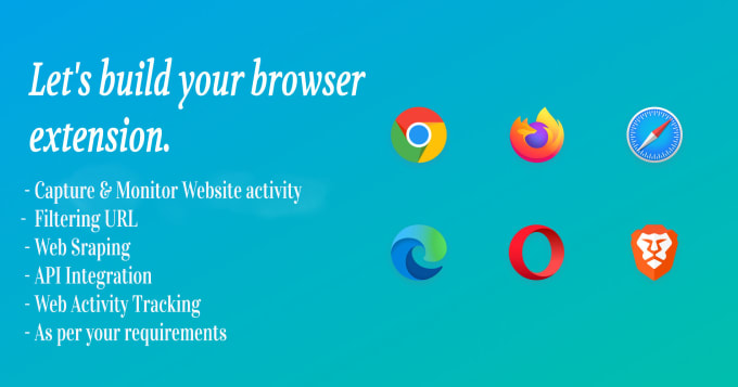 Gig Preview - Create a chrome, firefox or any browser extension or plugin