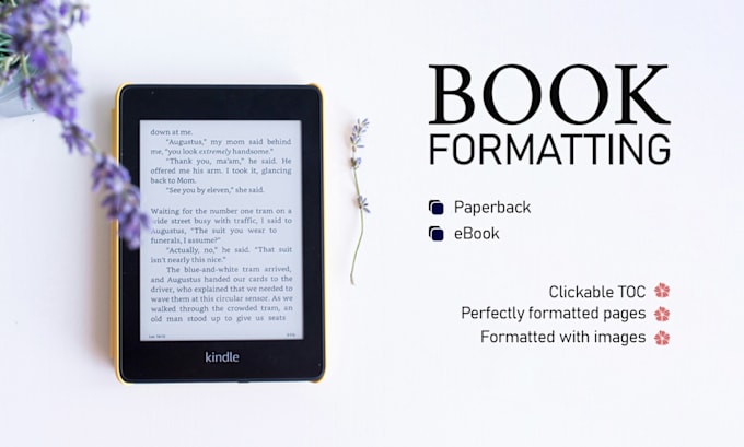 Gig Preview - Do book formatting and layout design for KDP paperback and kindle ebook