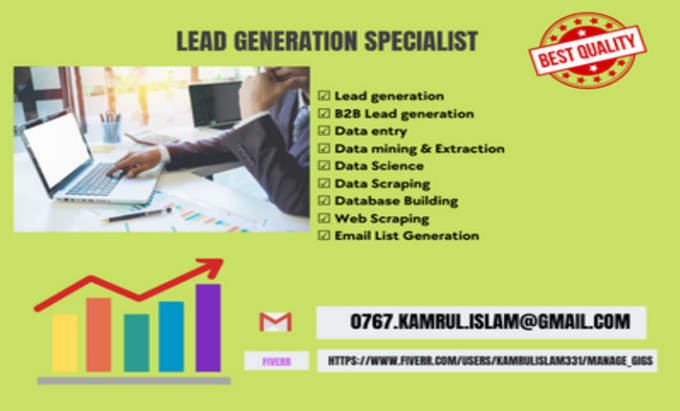 Gig Preview - Do b2b lead generation prospect list building