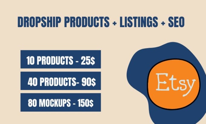 Gig Preview - Manage etsy dropship store and upload profitable products