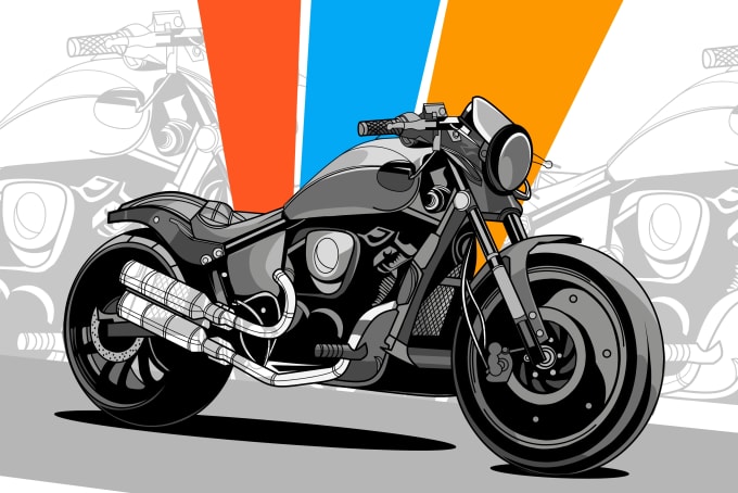 Gig Preview - Make your motorcycle,bike into amazing  vectors or line art