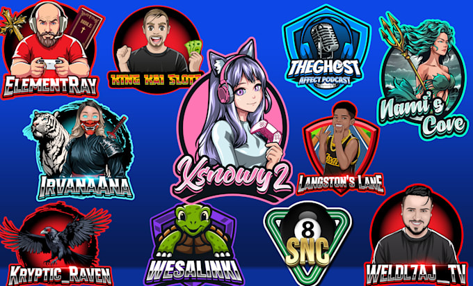 Gig Preview - Design custom twitch overlay, animated package, stream logo, gaming panel emotes