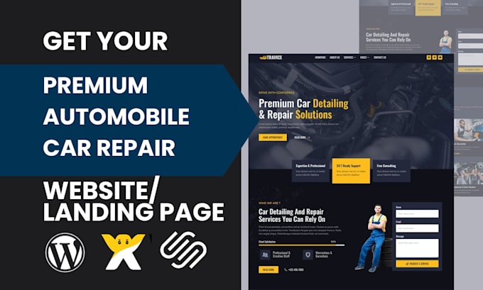 Gig Preview - Develop mechanic garage website, car repair website, automobile repair website