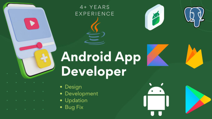 Gig Preview - Be your android app developer for mobile on android studio