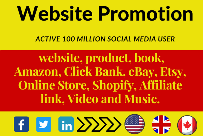 Gig Preview - Promote your website, business amazon product, online store, crypto, or any link