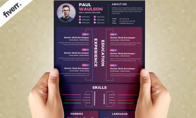 Gig Preview - Design professional and attractive resume and CV design