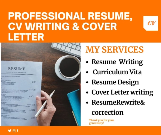 Gig Preview - Write, review, edit, and professionally rewrite your resume and CV