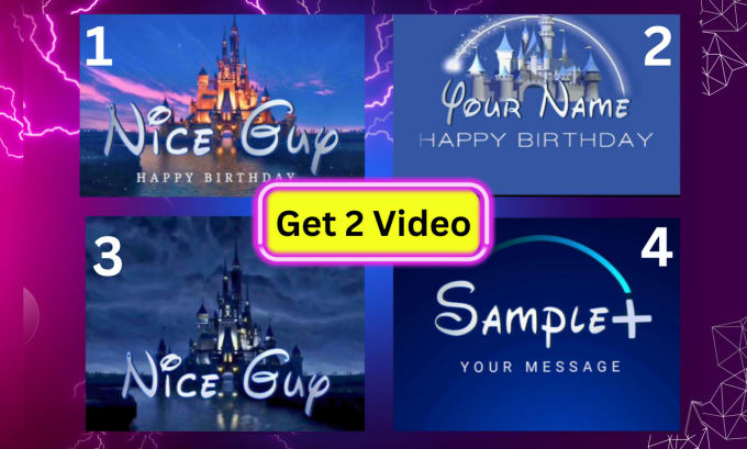 Gig Preview - Create exclusive disney movie style happy birthday video intro