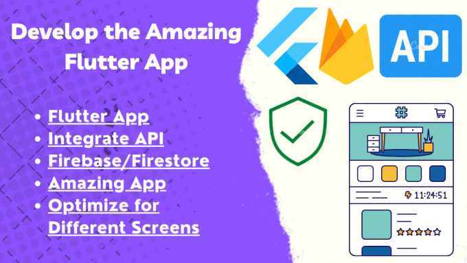 Gig Preview - Develop amazing mobile apps using flutter and firebase