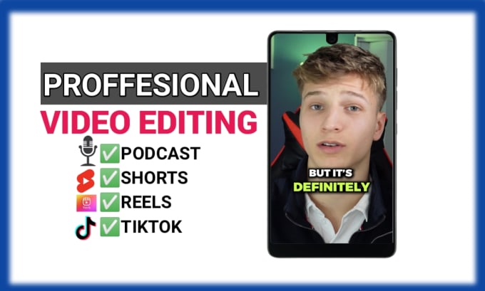 Gig Preview - Be your proffesional video editor for tiktok,shorts videos