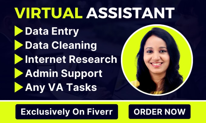 Gig Preview - Be your virtual assistant for data entry, copy paste, typing, and web research