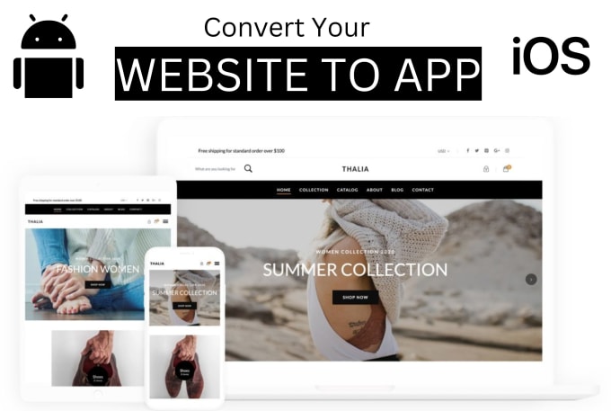 Gig Preview - Convert website to android and IOS app using webview