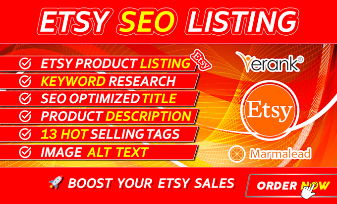 Gig Preview - Do etsy seo listings, etsy product listings, to boost your etsy sales