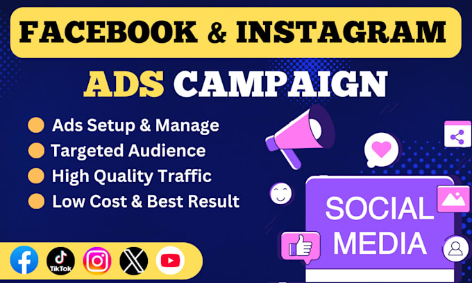 Gig Preview - Setup facebook ads campaign, fb advertising or social media marketing