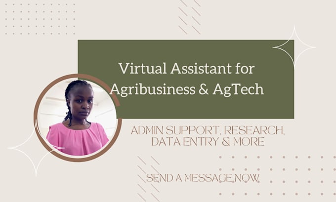 Gig Preview - Be your reliable virtual assistant for agribusiness  and agtech startups