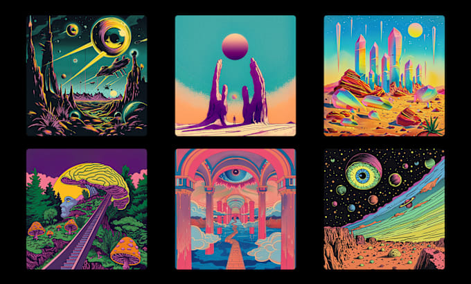 Gig Preview - Create psychedelic album cover design