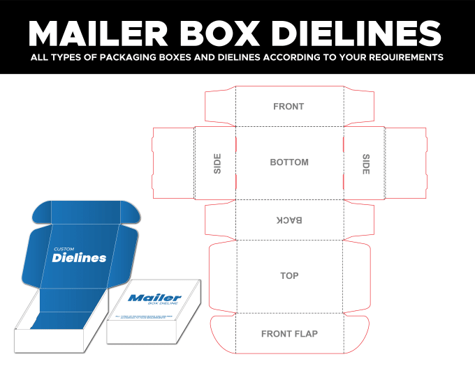 Gig Preview - Make custom mailer boxes dielines and diecuts