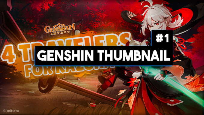 Gig Preview - Design a high quality genshin impact youtube tumbnail