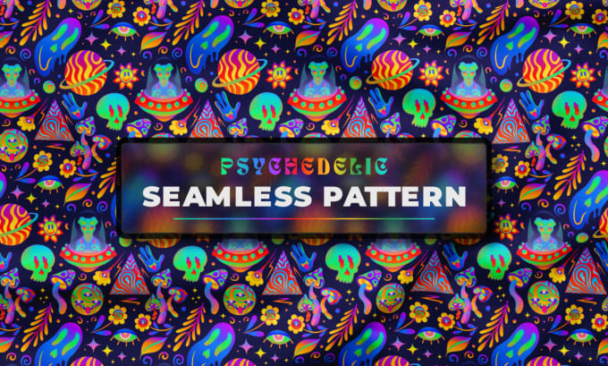 Gig Preview - Create psychedelic seamless pattern for print textile fabric