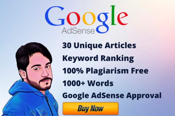 Gig Preview - 25 SEO friendly articles for google adsense approval