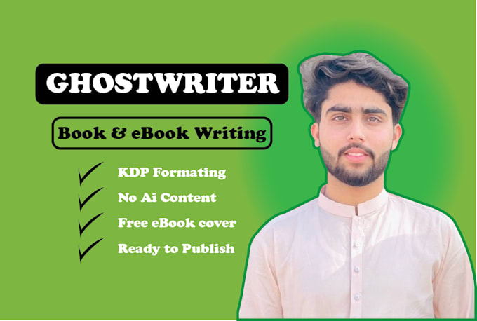 Gig Preview - Ghost ebook writer, book ghostwriter, self help book writer 20,000 words